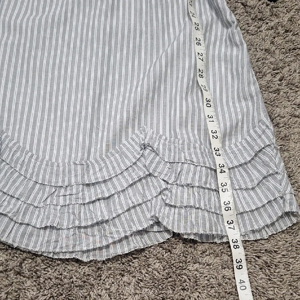 Converse One Star Lined Cotton Tank Dress-6-Gray White Stripes Ruffles-Target